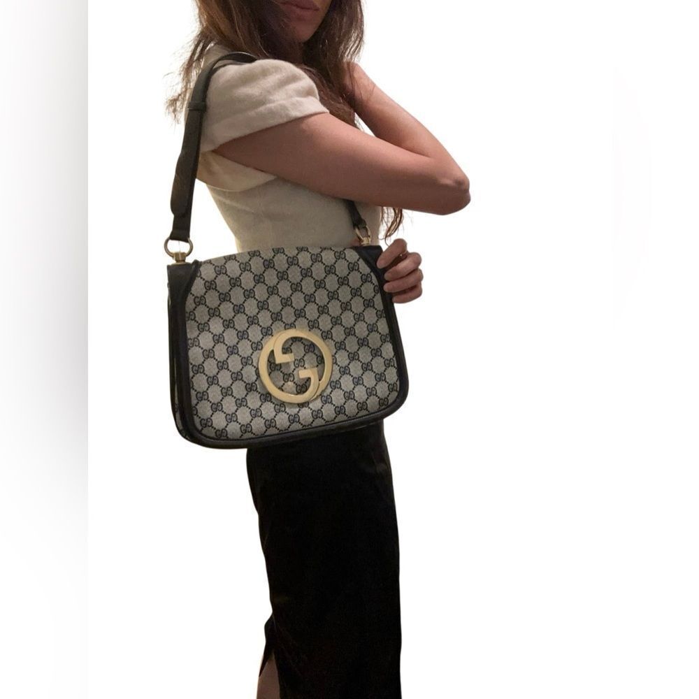 Gucci Black and Beige Blondie Shoulder Bag - Picture 11 of 12